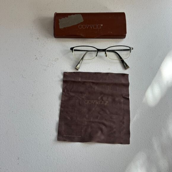 OLIVER PEOPLES Eyeglass 51[]18-143 Advocate MBK Titanium 100 Frames JAPAN Vtg - Picture 12 of 12